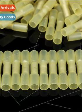 Pack of 100 Yellow Heat Shrinkable Tubing Insulated Terminal