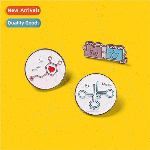 Gene brooch omg metal badge be hppy be lucky pin badge cloth
