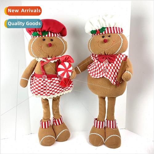 New Mr. & Mrs. Gingerbread Plush Christmas Gingerbread Man C