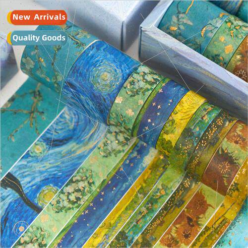 Hot gold washi tape embroidery Huagao series creative aesthe