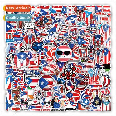 100 pcs Puerto Rico Series Doodle s Decoration Handbook ery