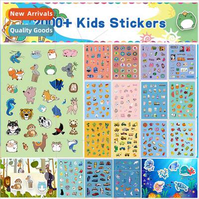 16 cartoon children animal mixed stickers DIY handbook phone