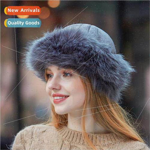 Yurt- melon skin cap suede imitation fox fur hat fur hat men