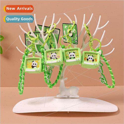 Cute Panda TV Keychain Creative Electronic Couple Bag Hangin