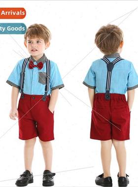 2023 Summer Colorblocking Lapel Short Sleeve Cotton Shirt Bo