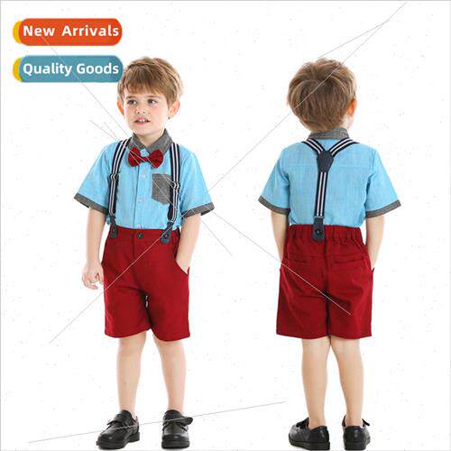 2023 Summer Colorblocking Lapel Short Sleeve Cotton Shirt Bo