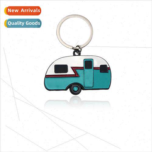 Creative gifts 适用 cartoon camper van model keychain metal