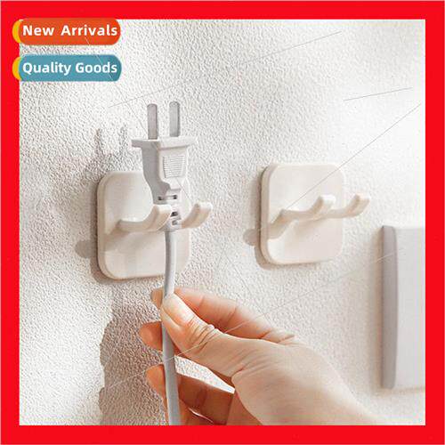 Plug hooks hole-free power transparent paste wire kitchen ou