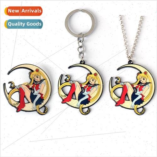 Minute Maid Warrior pin badge cartoon metal keychain pendant