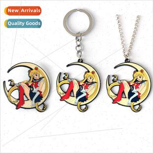 Minute Maid Warrior pin badge cartoon metal keychain pendant