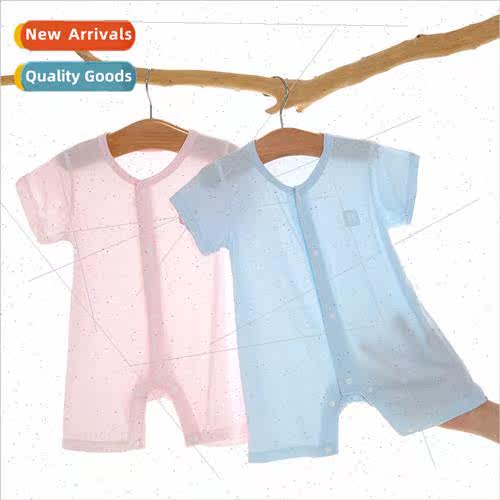 Newborn baby clothes summer thin onesie modal short-sleeved
