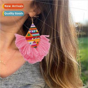 knitted Indian ethnic Rice large handmade furry circl beads