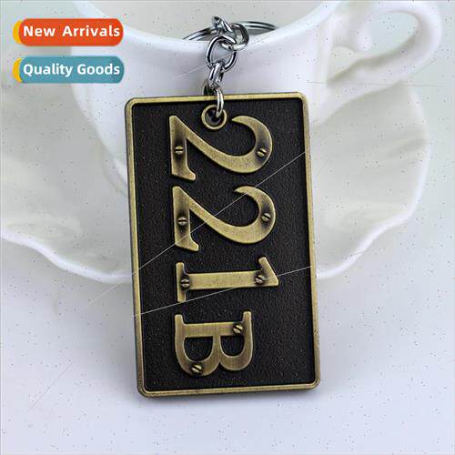 Sherlock 221Bgon Apartment Keychain Metal Numbers Letters Pe