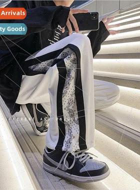 Sweatpants mens spring and fall new adjustable foot binding