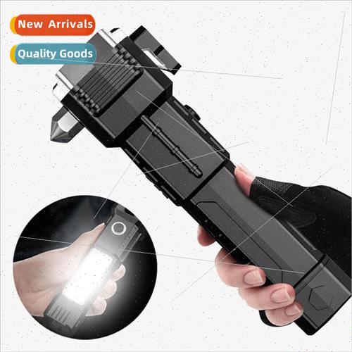 Multi-functional safety window breaker hammer flashlight str