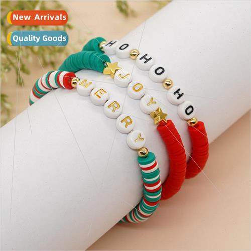 Christmas  Alphabet Pentagram Black Gallstone Ladies Ornamen