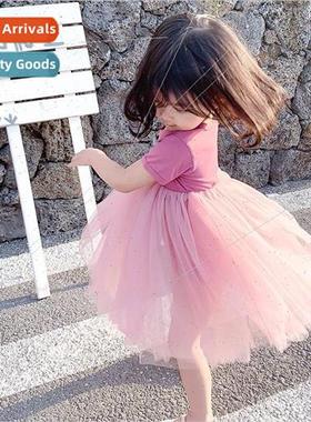 Girls summer dresses female baby fluffy sarongs little princ