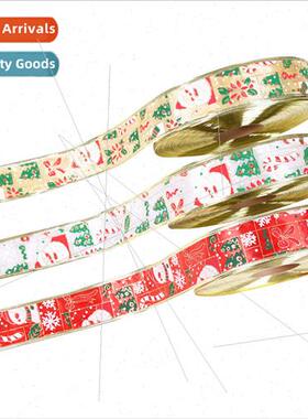 2023 New 10 meters Santa Claus Snowman Christmas Ribbon Chri