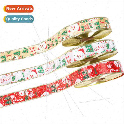 2023 New 10 meters Santa Claus Snowman Christmas Ribbon Chri