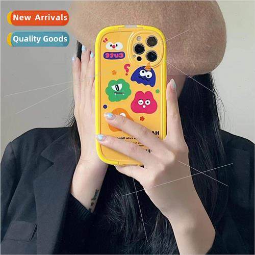 适用 13promax clashing color stand XR yellow bottom 12pro co