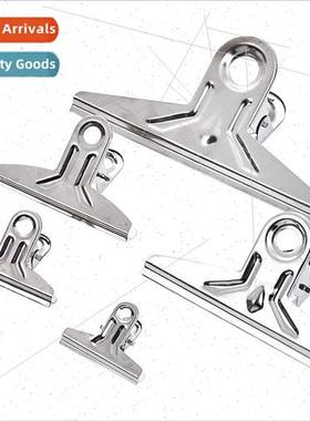 Stainless steel long-tailed clip iron ticket clip large smal