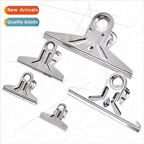 Stainless steel long-tailed clip iron ticket clip large smal