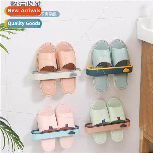mple Design Bathroom Slipper Rack Wall Mounted Shoe Organize