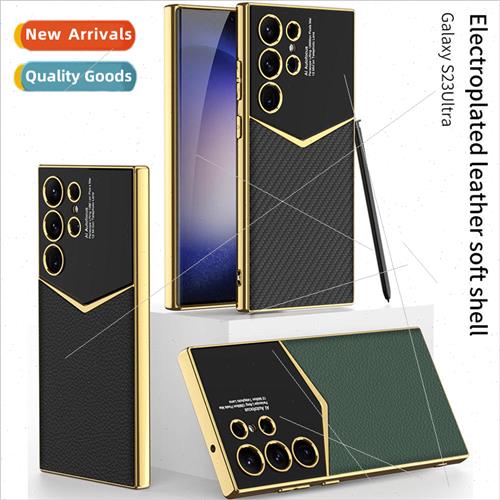 适用 Samsung S24Ultra Carbon Fiber Phone Case Jazz Plating V