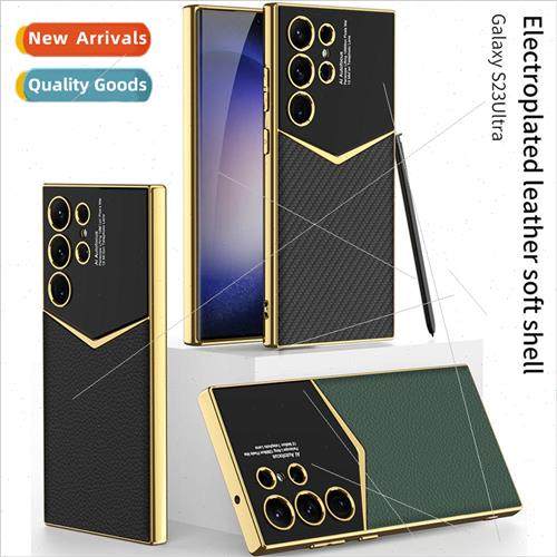 适用 Samsung S24Ultra Carbon Fiber Phone Case Jazz Plating V