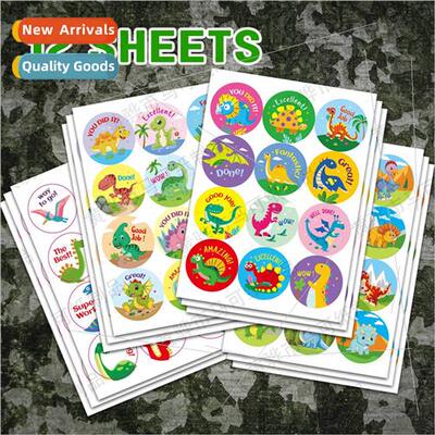 Kids Dinosaur Stickers Colorful Fun Dinosaur Labels Teachers