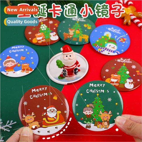 Cartoon Christmas mirror girls cute portable mini makeup mir