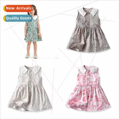 Summer printing girls dress 2023 Korean  of the childrens sl