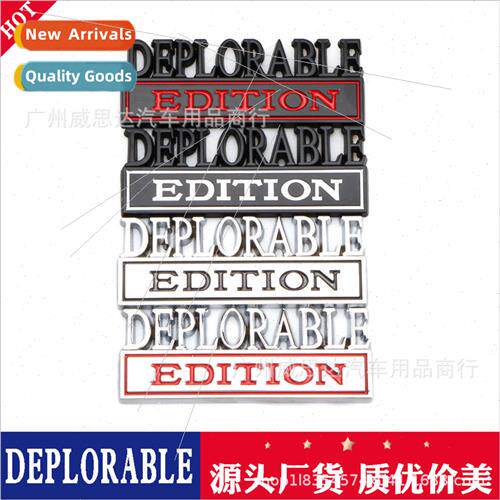 Car tuning label deplorable fender tag EDITION body sticker