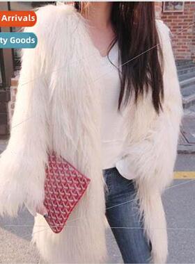 2018 fall and winter new imitation fox fur coat women imitat