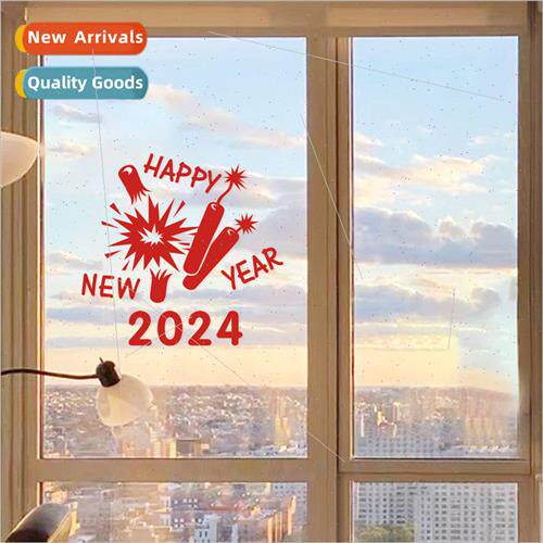 2024 Year of the Dragon firecrackers wall stickers New Year