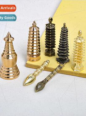Imitation brass alloy keychain pendant Wenchang Pagoda pure