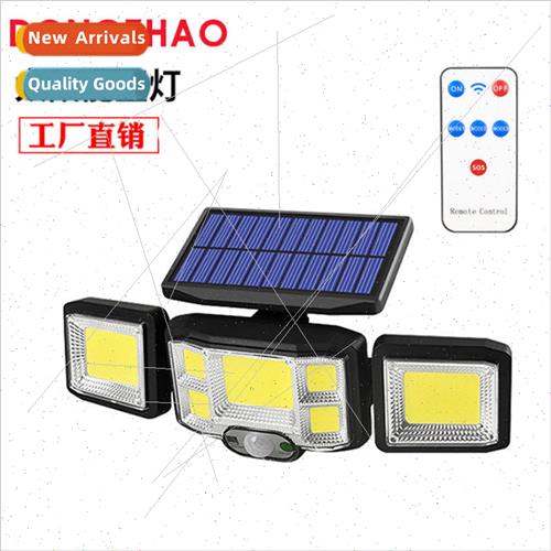 2021 new three head solar wall light body sensor wall light-封面