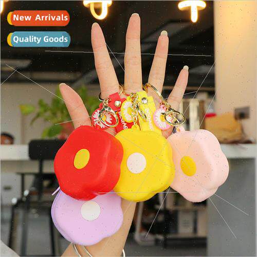 Lotus egg keychain crossbody organizer bag creative cartoon