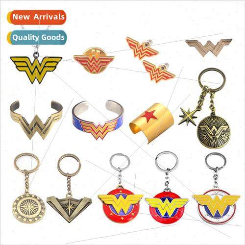 Comic book film and  s Wonder Woman keychain necklace metal