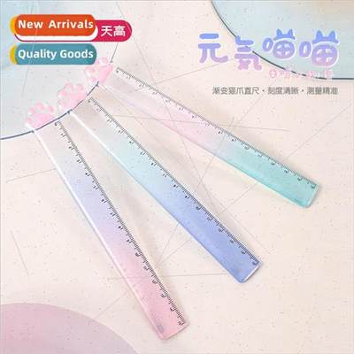 Genki Meow Meow Cat Paw Ruler Cute High Color Cat Paw Ruler