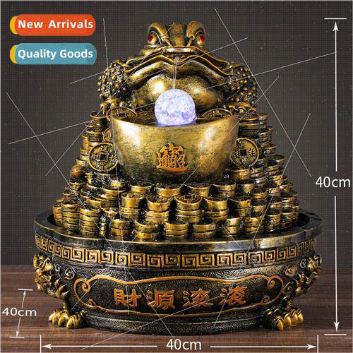 Inviting wealth big gold copper color golden toad wealth rol