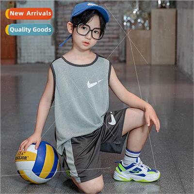 Boys summer undershirt suit mesh clothes children thin secti