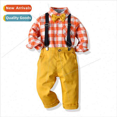 Childrens Halloween pumpkin color dress suit boy clothes hot