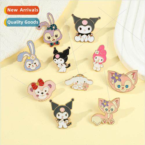 Cute soft cute Sanrio metal badge Kuromi jade cinnamon dog n