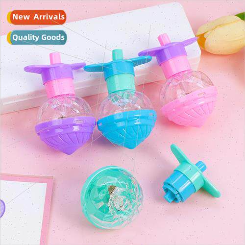 Creative childrens flash light-emitting rotating gyro catapu