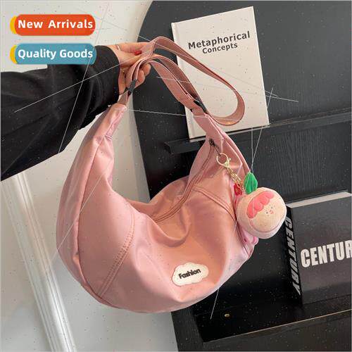 Japanese small fresh canvas dumpling bag 2023 new niche fash
