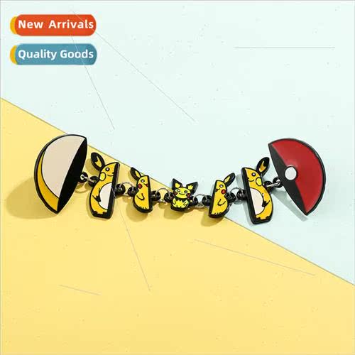 Creative Cartoon Personalized Pikachu Metal Brooch Cute Pok