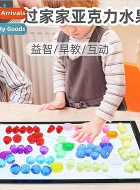 Childrens play house toys acrylic colorful fruit color aware