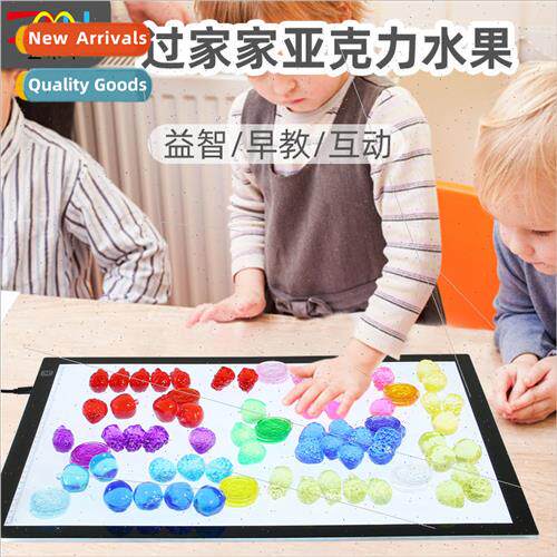 Childrens play house toys acrylic colorful fruit color aware