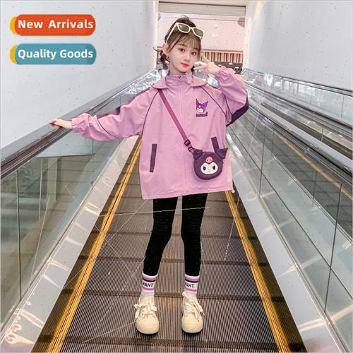 Girls jacket fall and winter 2023 new 适用eign- childrens sp